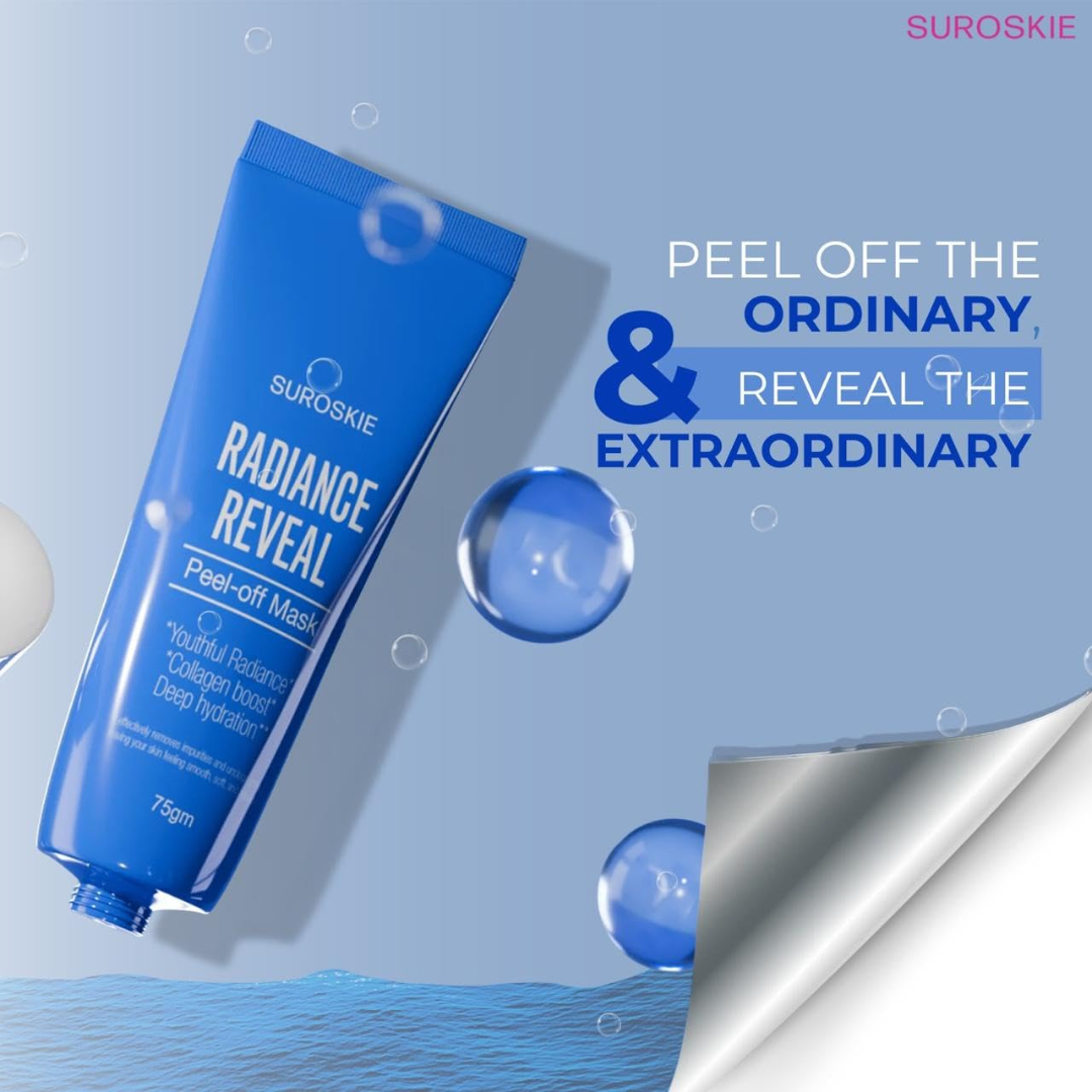 SUROSKIE Radiance Reveal Peel-Off Mask - Instant Youthful Glow & Deep Hydration