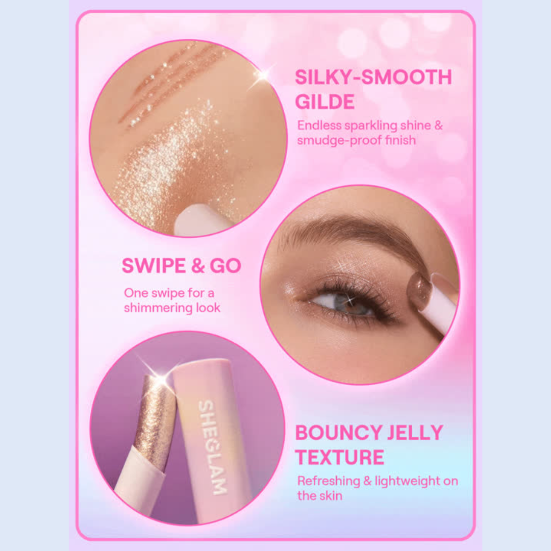 Glitter Jelly All in one Stick - Eyeshadow, Highlighter, lip topper