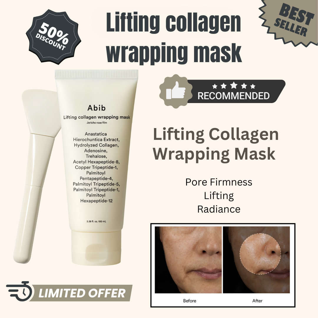 Abib Lifting Collagen Wrapping Mask | Overnight Firming & Pore Shrinking Mask for Elastic, Radiant Skin