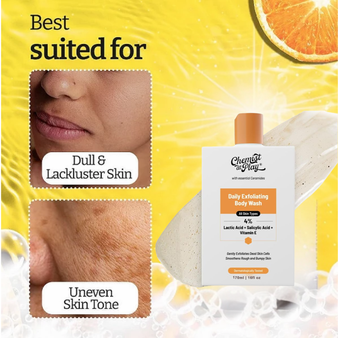 Glow Boost Exfoliating Body Wash - Remove Tan & Brighten-up Skin in 1st use