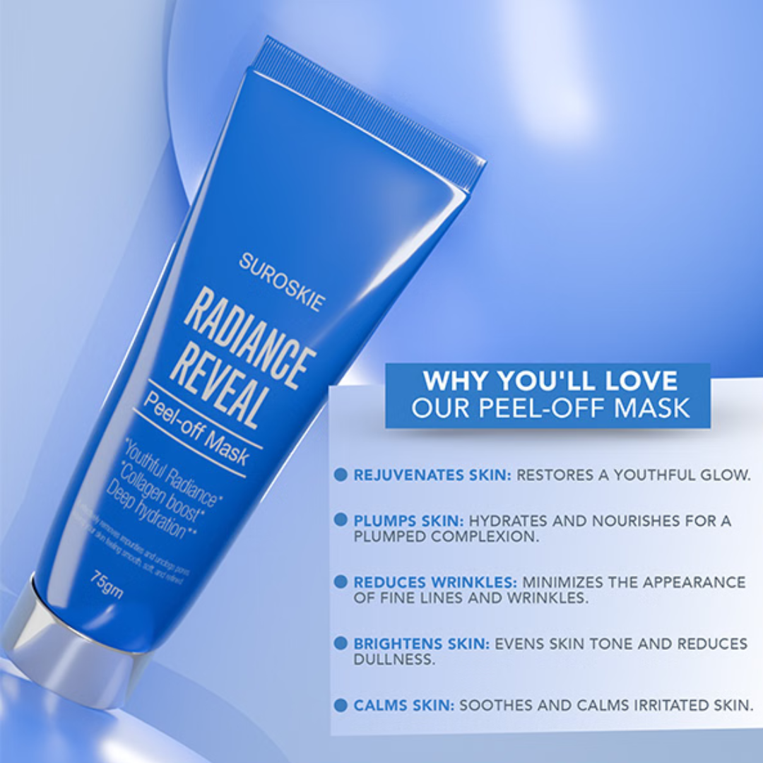 SUROSKIE Radiance Reveal Peel-Off Mask - Instant Youthful Glow & Deep Hydration
