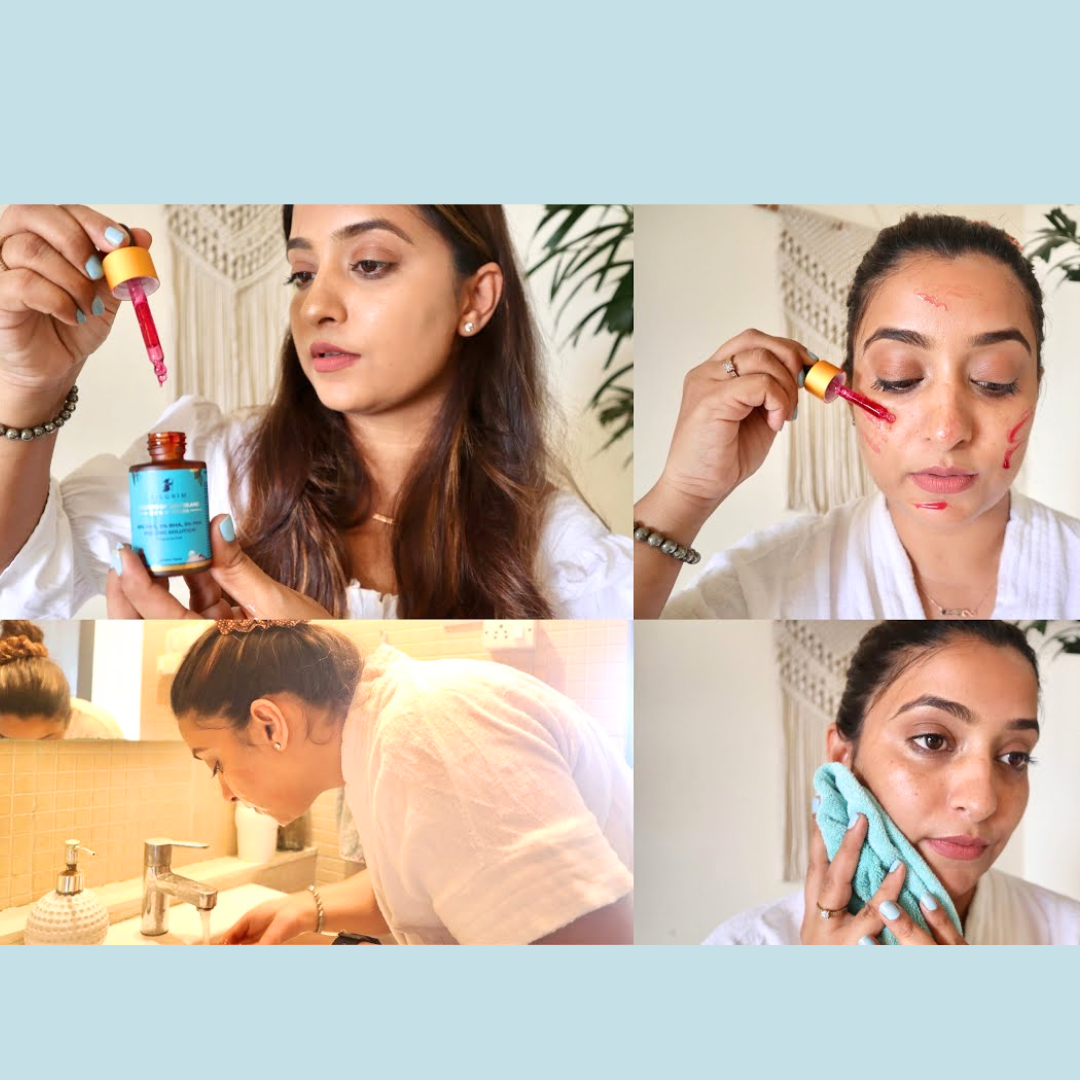 Pilgrim 25% AHA + 2% BHA + 5% PHA Peeling Solution Face Serum for Exfoliation|10 Minutes DeTan Challenge
