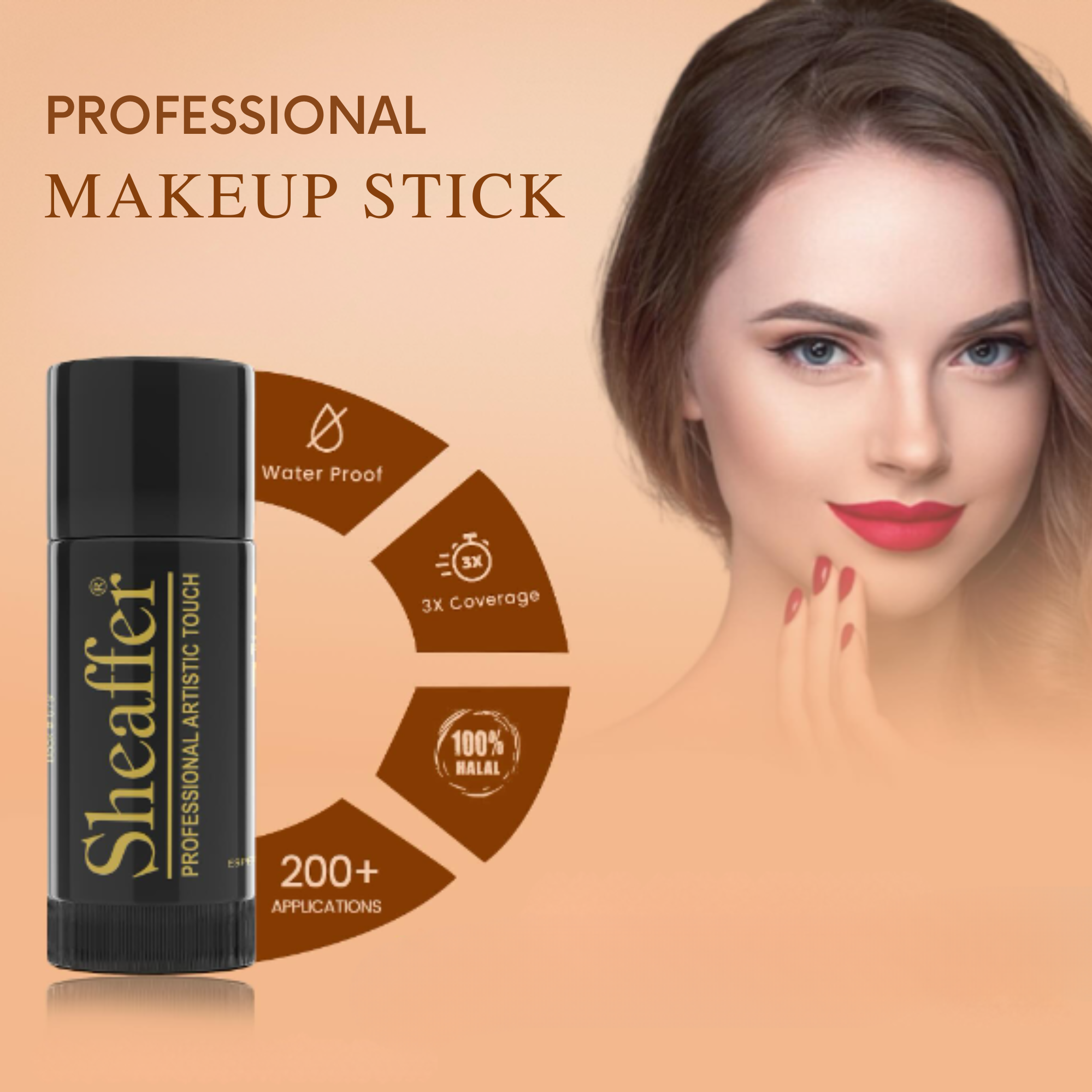 Sheaffer Stick Foundation - 3X Coverage, Zero Effort