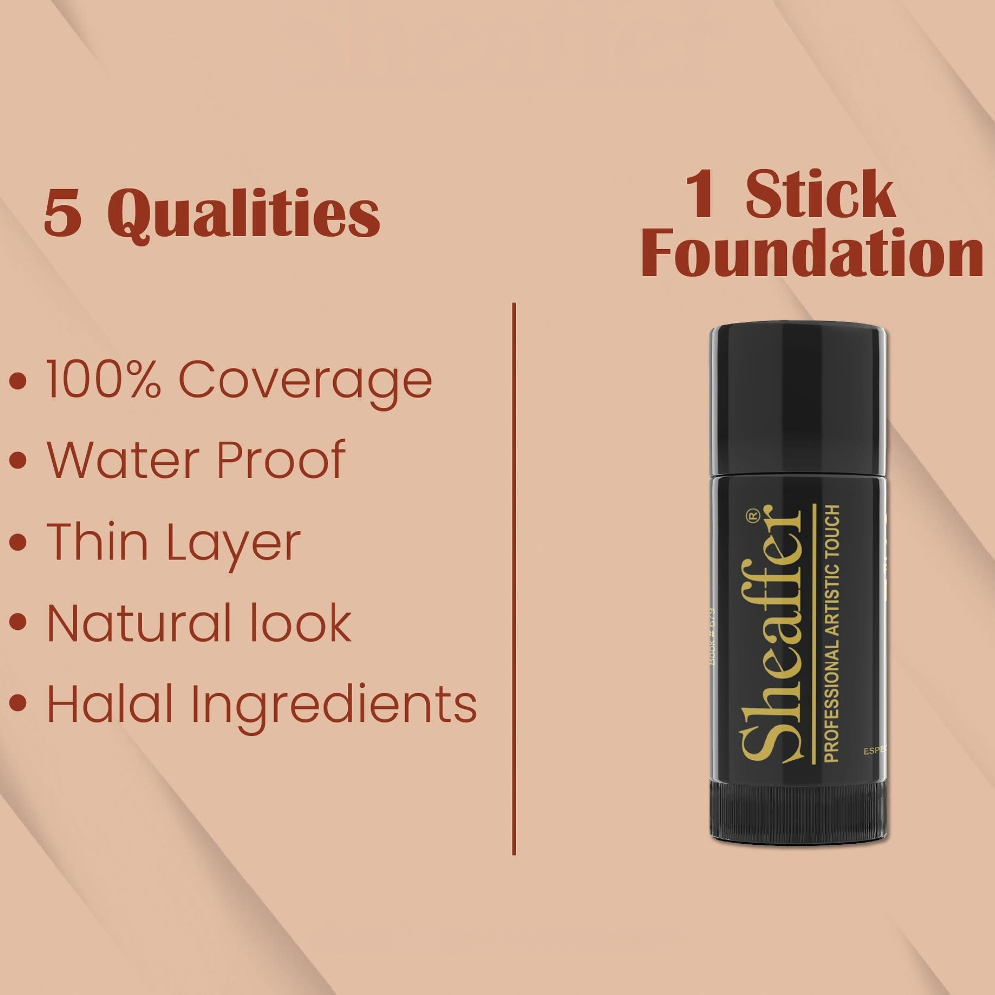 Sheaffer Stick Foundation - 3X Coverage, Zero Effort