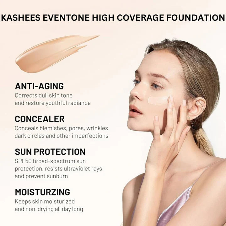 Dream Duo Kashe Eventone High Coverage Foundation with Setting Spray